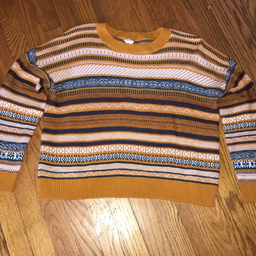 Orange Patterned Sweater